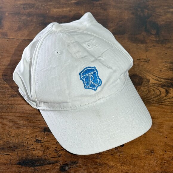 Nike Legacy91 Dri-Fit White Golf Hat Cap - Blue R Shield Crest Logo Adjustable - Picture 1 of 4